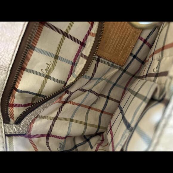 Vintage Metallic Silver Coach Tote Bag 12496 - Picture 4 of 6